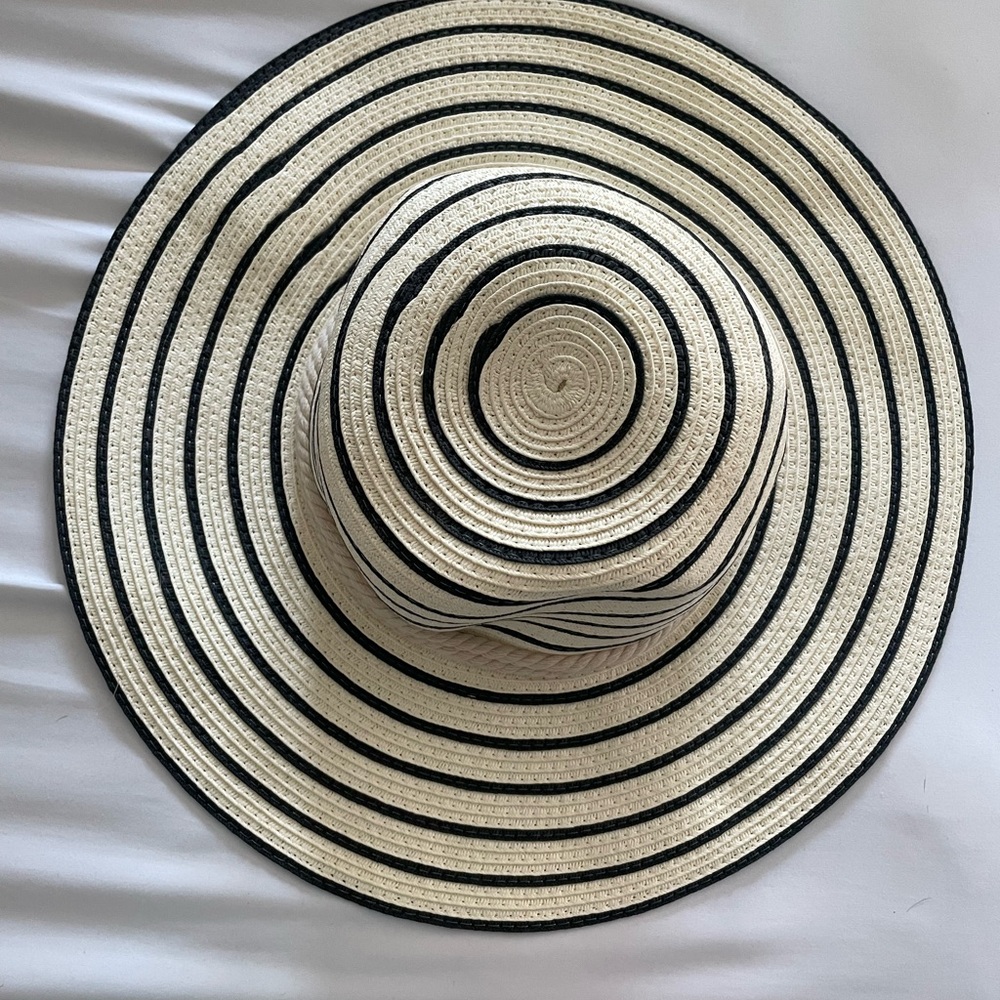 Striped Wide Brim Sun Hat